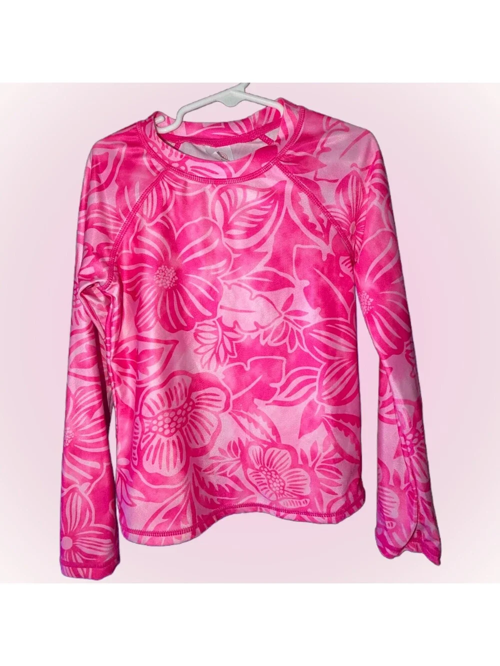 Girls Size 7/8 Pink Sun Protection Swimwear Top by Wonder Nation